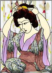 Geisha Arranging Hair