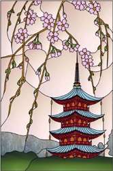 Pagoda and Sakura