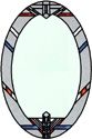 Mission-style Oval Mirror